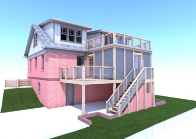 Rendering - Proposed Screened Porch - Rear Right After