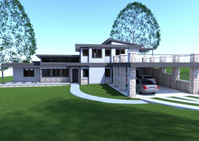 Rendering - Contemporary House Front
